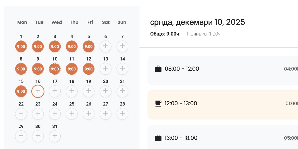 Работен дневник – Отчитане на работно време по проекти